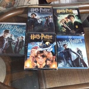 Lot of 5 Harry Potter 4 DVD/ Plus 1 Blu-ray  (SKU Howie Shelf)